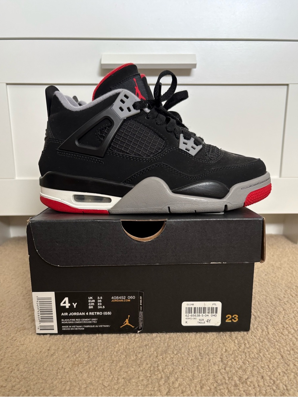 Jordan 4 Bred (2019) (GS)